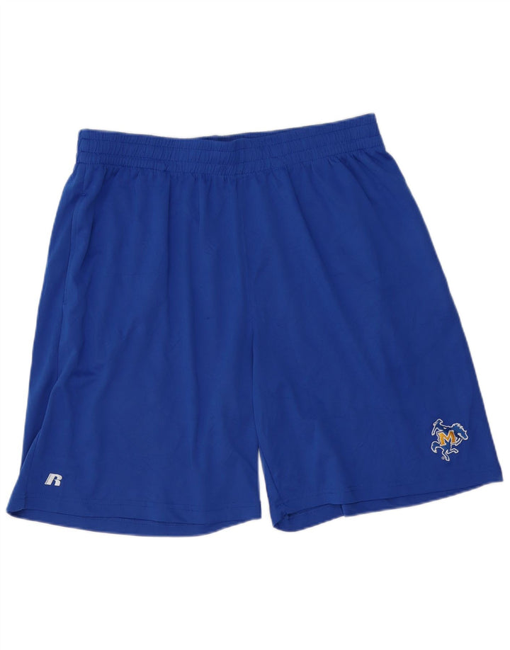 RUSSELL ATHLETIC Short de sport pour homme 2XL Bleu Polyester