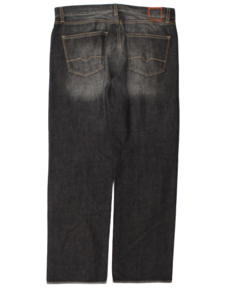 Hugo Boss Jean droit W35 L32 gris coton homme