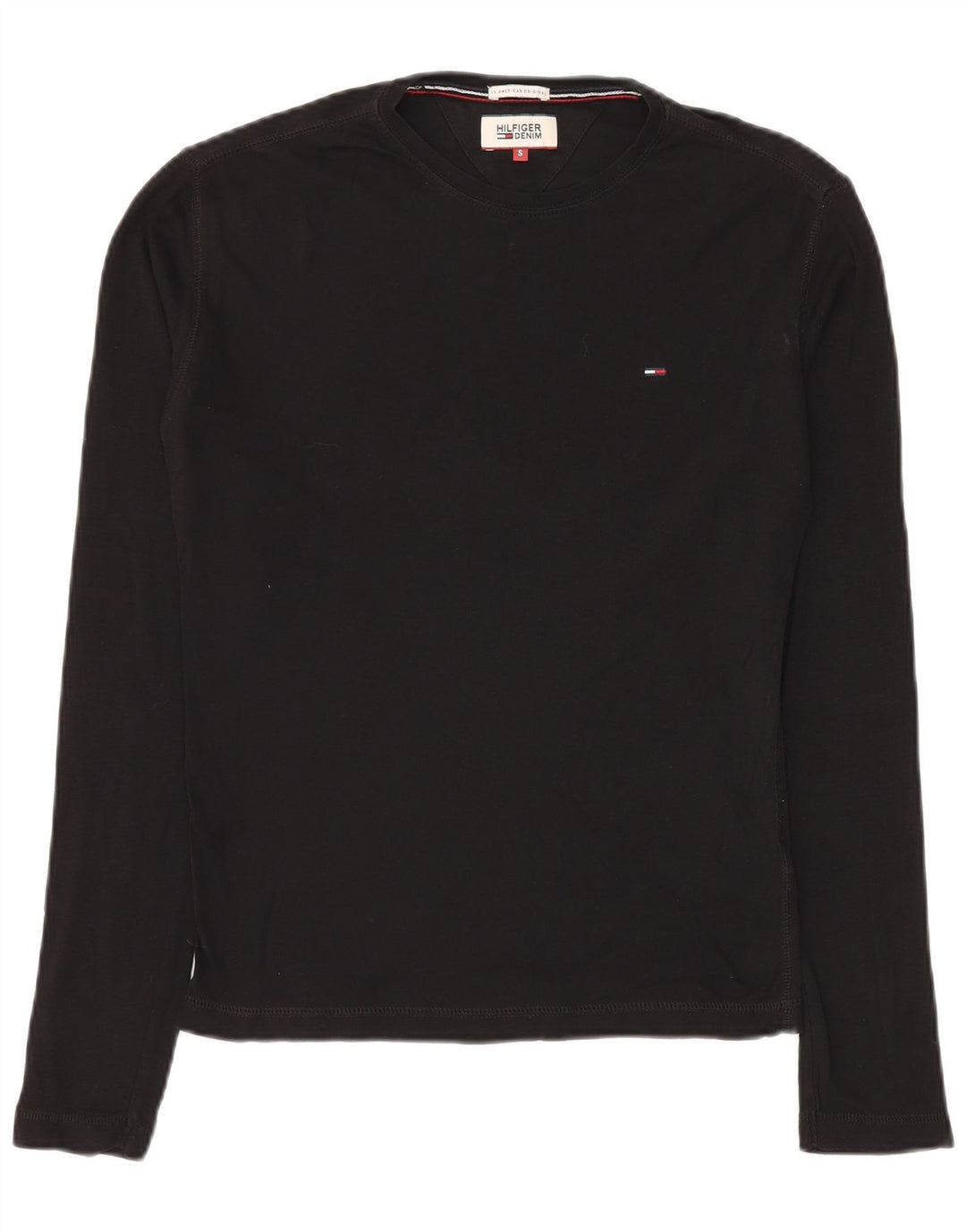 TOMMY HILFIGER Haut à manches longues pour homme en coton noir Small