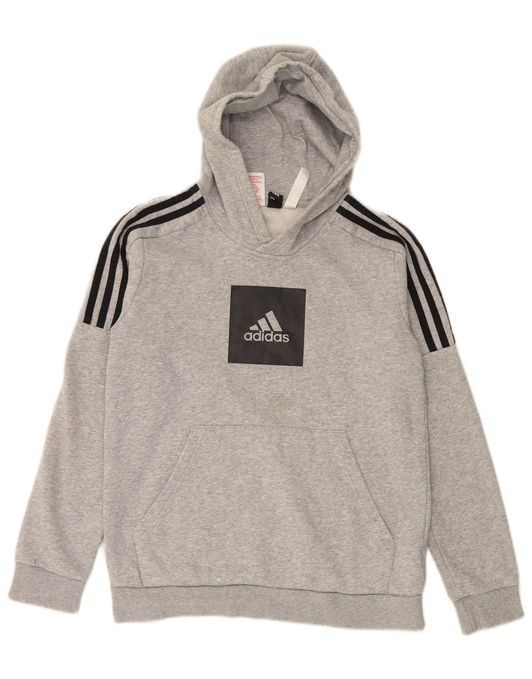 ADIDAS Pull à capuche graphique pour garçon 13-14 ans Gris Coton