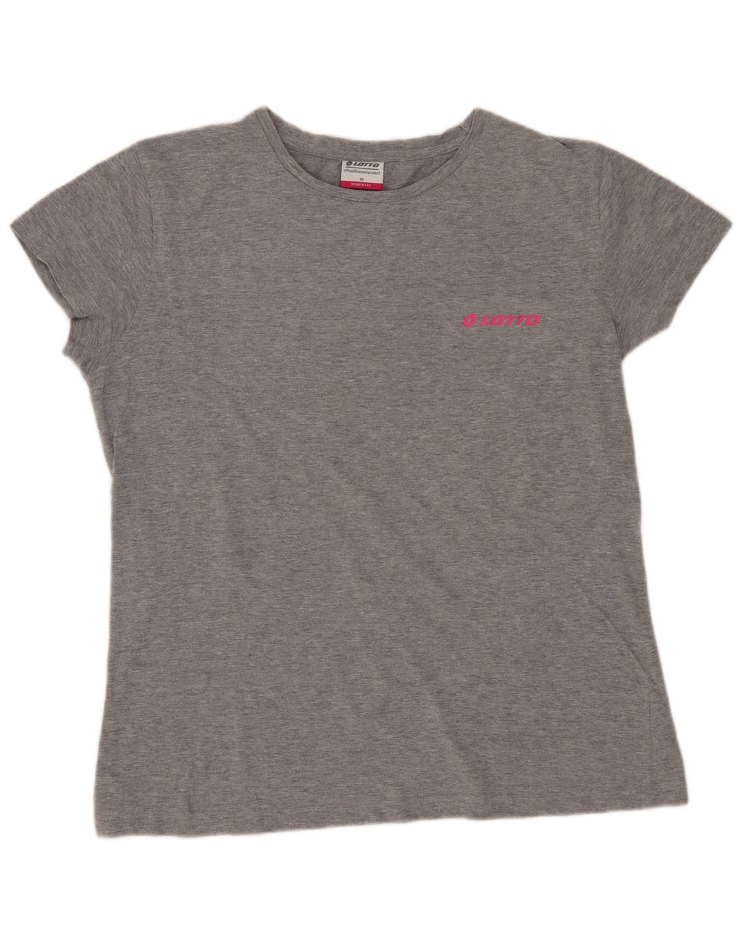 LOTTO T-Shirt Femme Top UK 44 Gris Moyen Coton