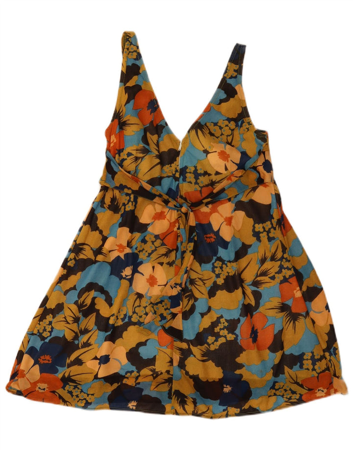 vintage Womens Sundress UK 10 Petit Floral Multicolore