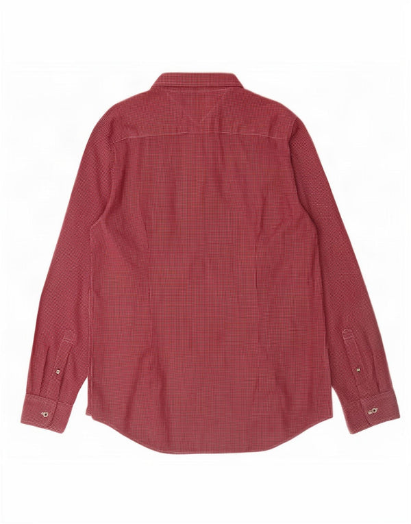 Tommy Hilfiger Chemise slim en flanelle pour homme en coton vichy rouge