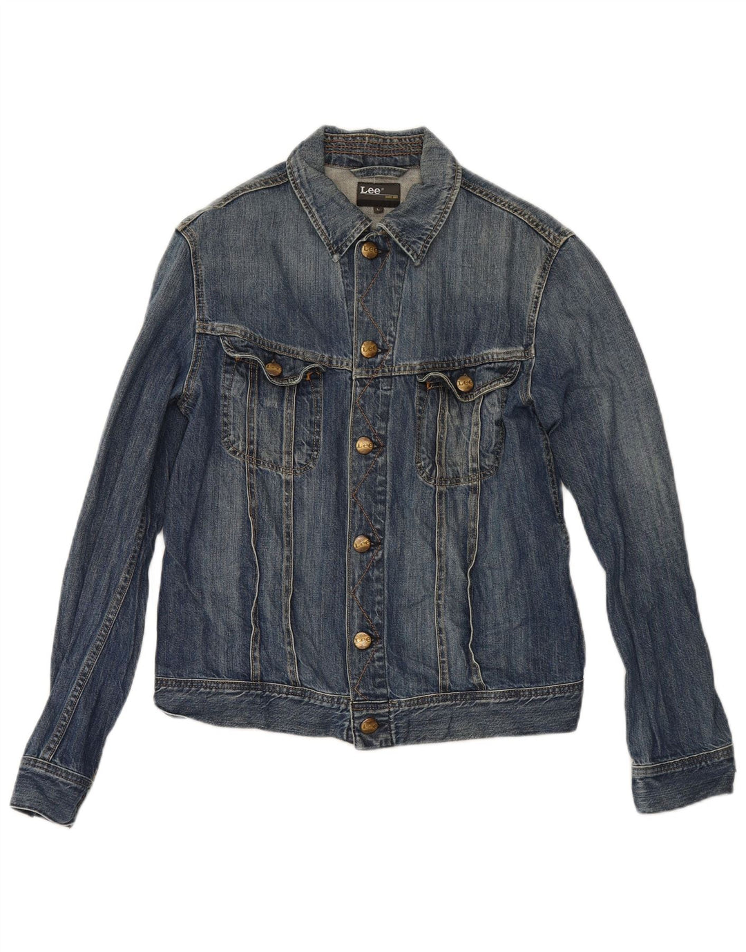 Lee Veste en jean pour femme UK 16 Large Bleu Coton