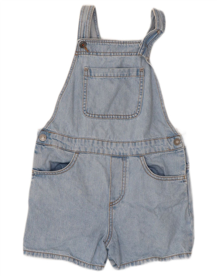 BENETTON Salopette Short en Jean Femme W26 Petit Bleu