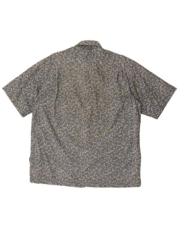 Tommy Hilfiger Chemise à Manches Courtes Homme Vert Moyen Floral Coton