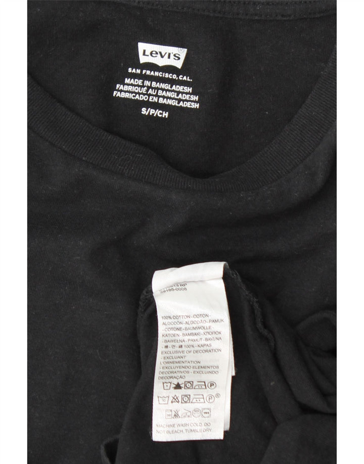 Levi's T-Shirt Oversize Femme UK 10 Petit Noir Coton