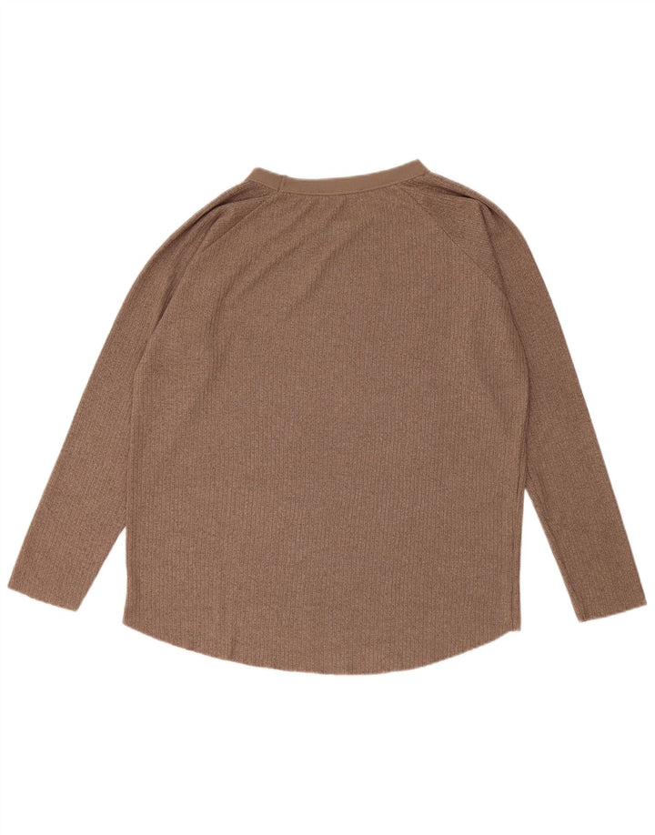 Zara Haut surdimensionné à manches longues pour femme UK 10 Petit Marron