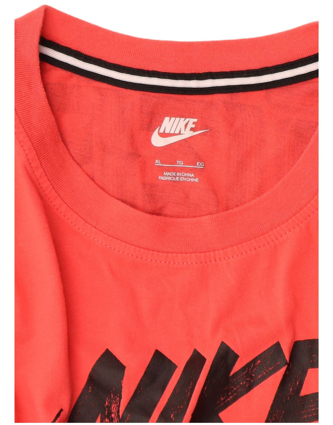 NIKE T-shirt graphique pour homme XL Rouge Coton