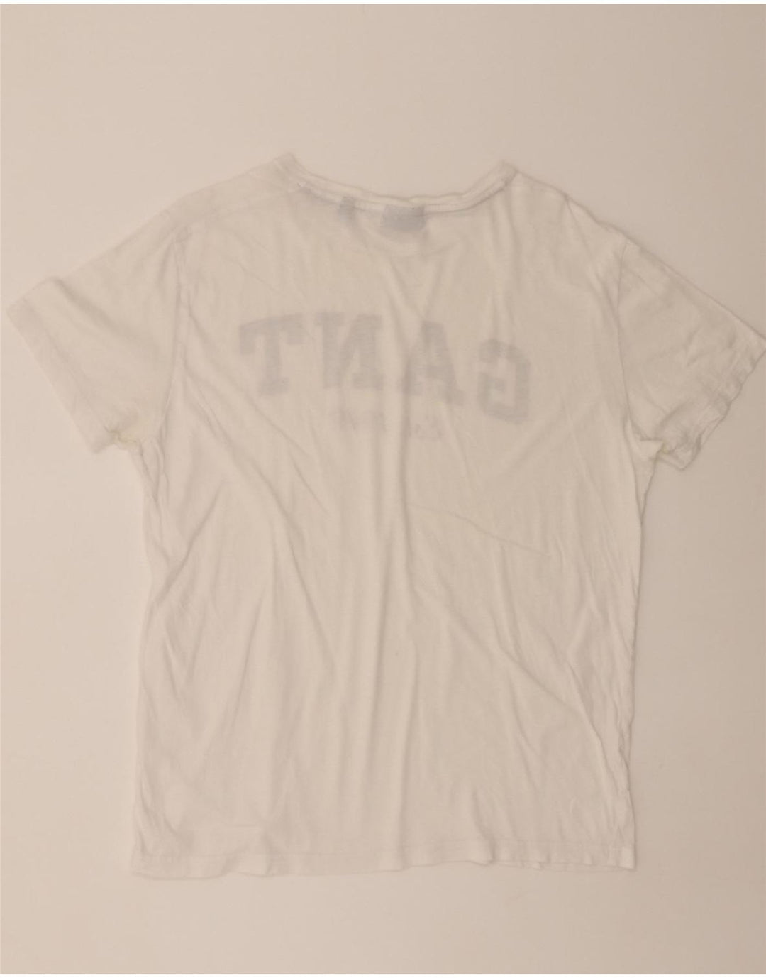 GANT Mens Graphic T-Shirt Top Large White Vintage Gant and Second-Hand Gant from Messina Hembry 