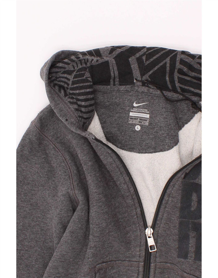 Nike Sweat à capuche zippé graphique pour garçon 6-7 ans Gris