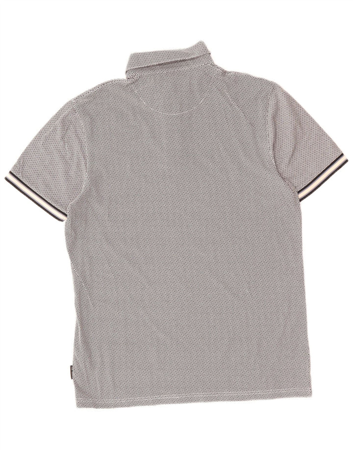 Ted Baker Polo Homme Taille 2 Petit Gris Carreaux Coton