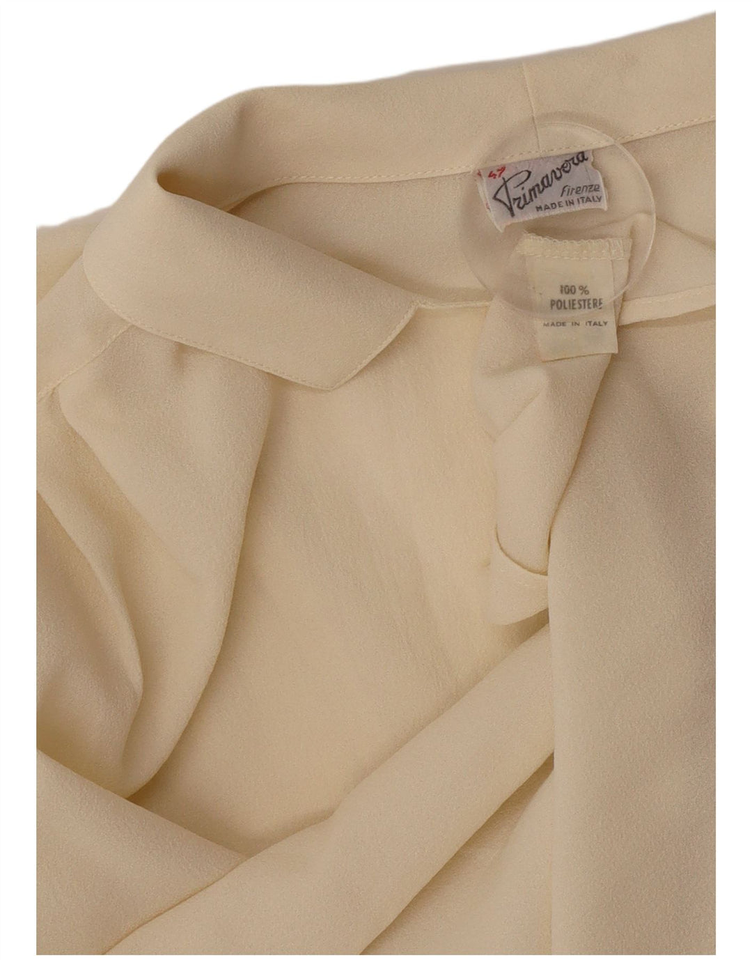 Chemisier chemise femme vintage IT 47 XL Beige Polyester