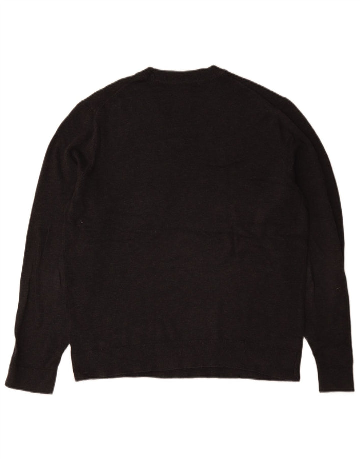 Abercrombie & Fitch Pull ras du cou pour homme en coton gris moyen