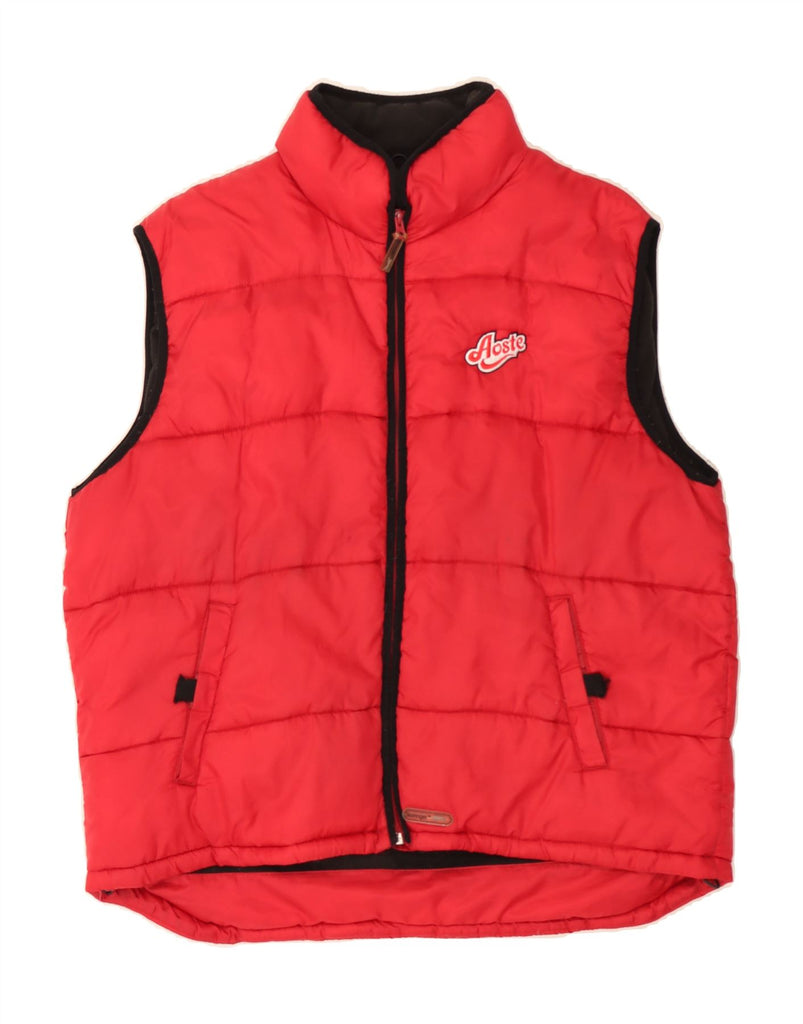 SLAZENGER Mens Padded Gilet UK 42 XL Red Nylon Vintage Slazenger and Second-Hand Slazenger from Messina Hembry 