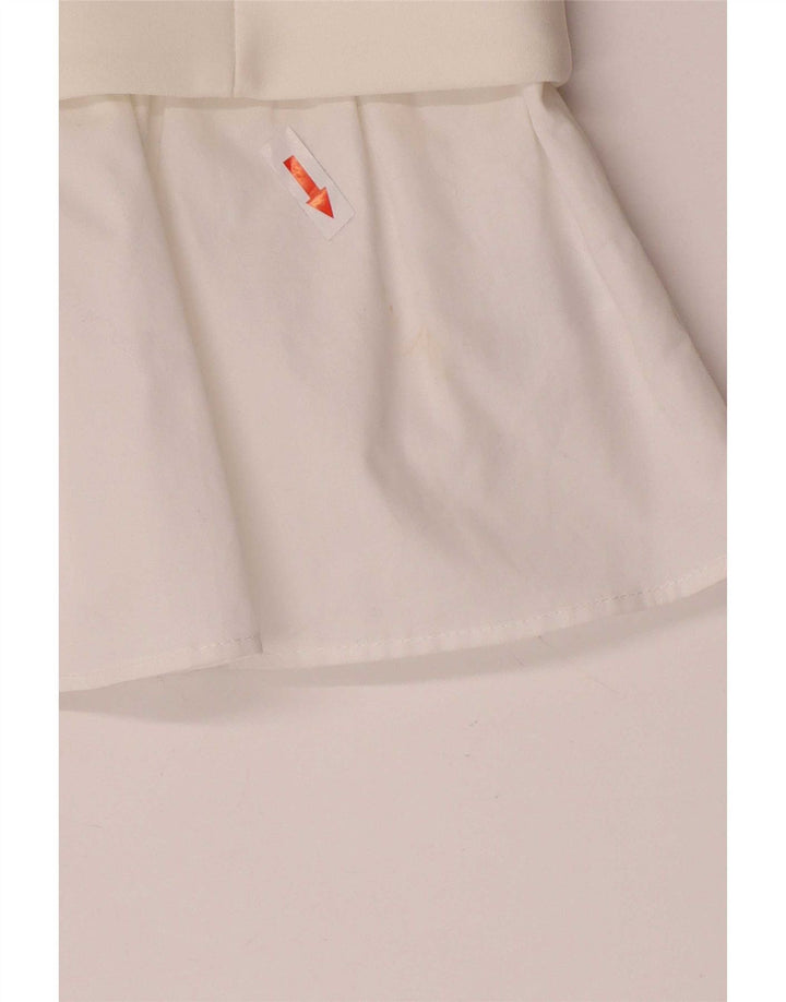 Zara Femme Cami Top UK 12 Medium Blanc Colorblock Polyester