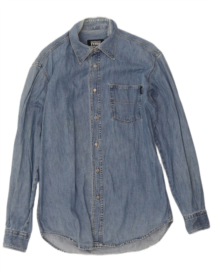 Gianfranco Ferre Chemise En Jean Petit Bleu |