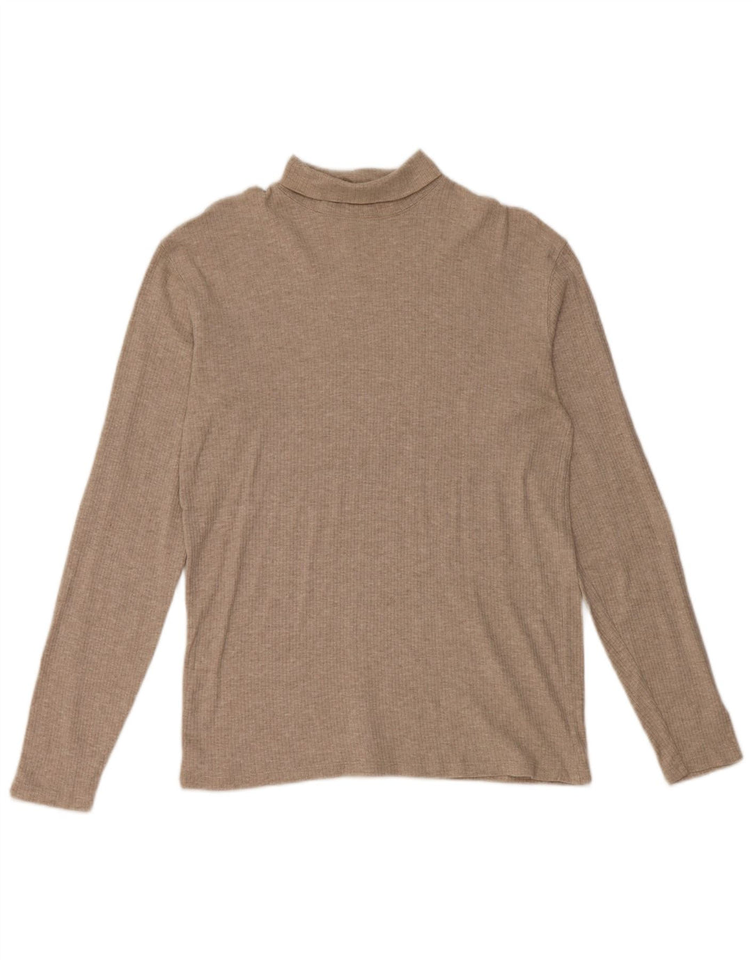 J. CREW Pull col roulé pour femme UK 14 Coton beige moyen