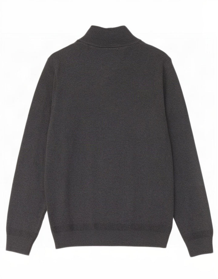 Fat Face Pull col zippé pour homme XS Gris Coton