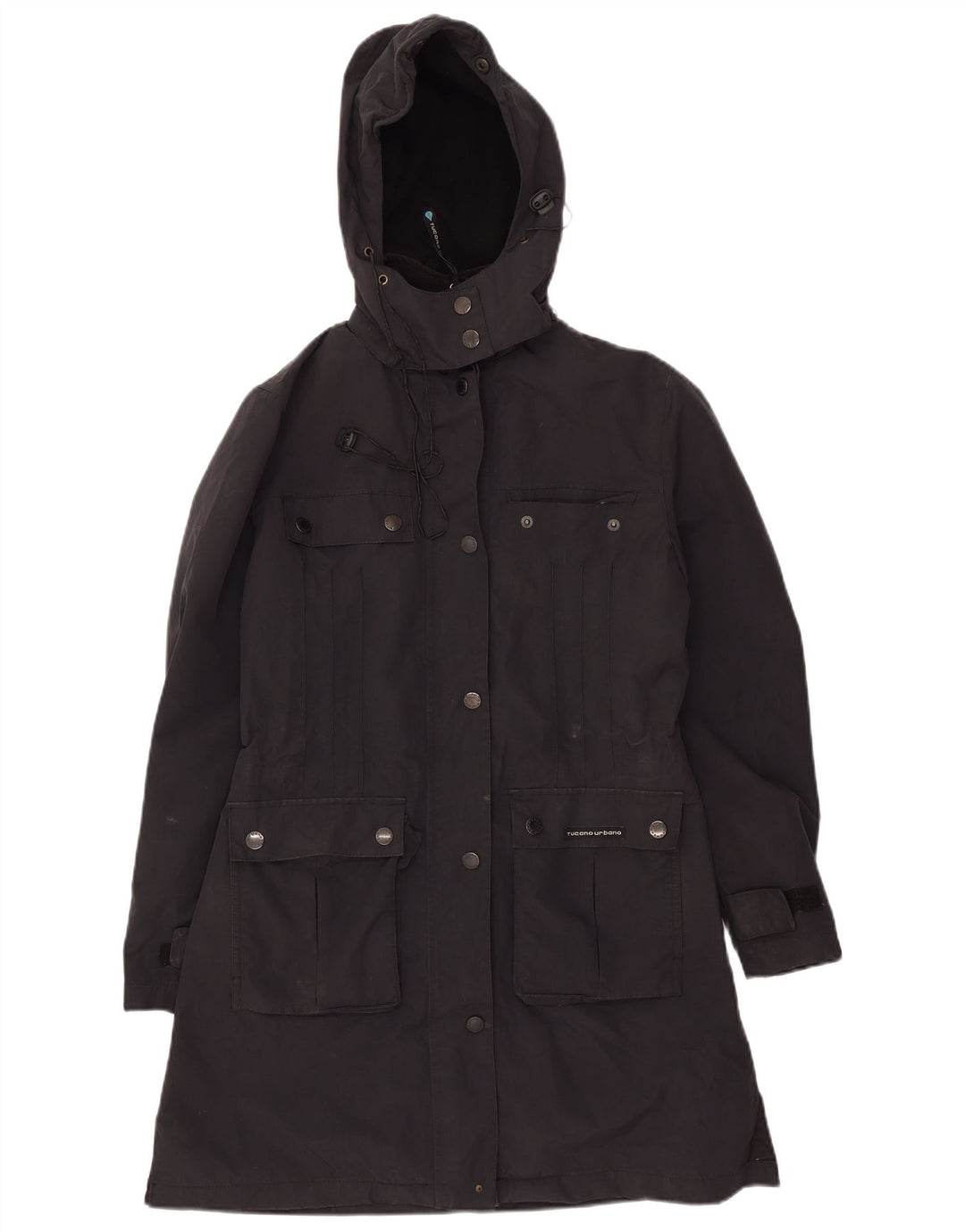 TUCANO URBANO Veste Parka à capuche pour femme UK 10 Small Noir Polyester