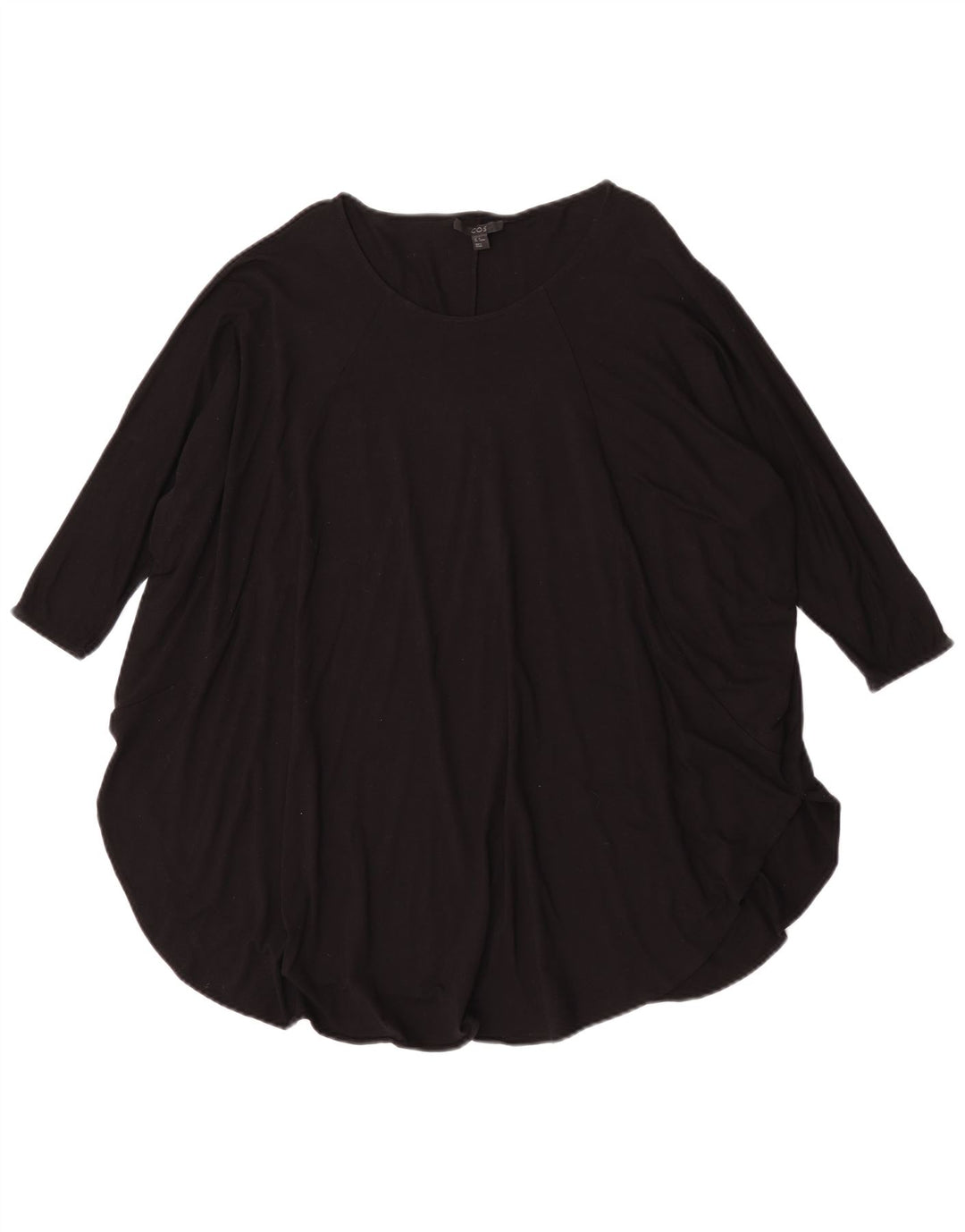 Cos Tunique surdimensionnée à manches 3/4 pour femme UK 44 Viscose noir moyen