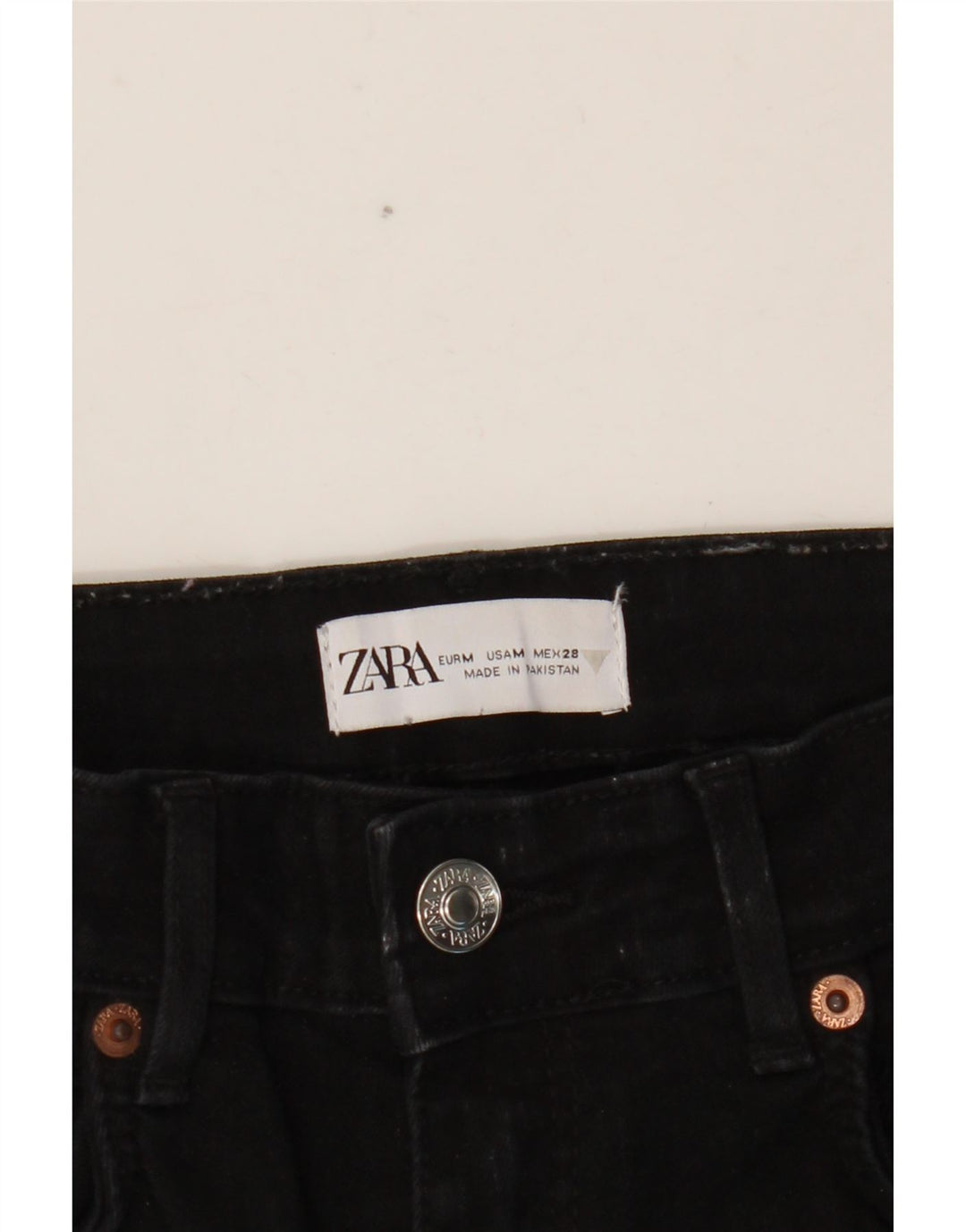 Zara Femme Jean Skinny Moyen W28 L26 Noir