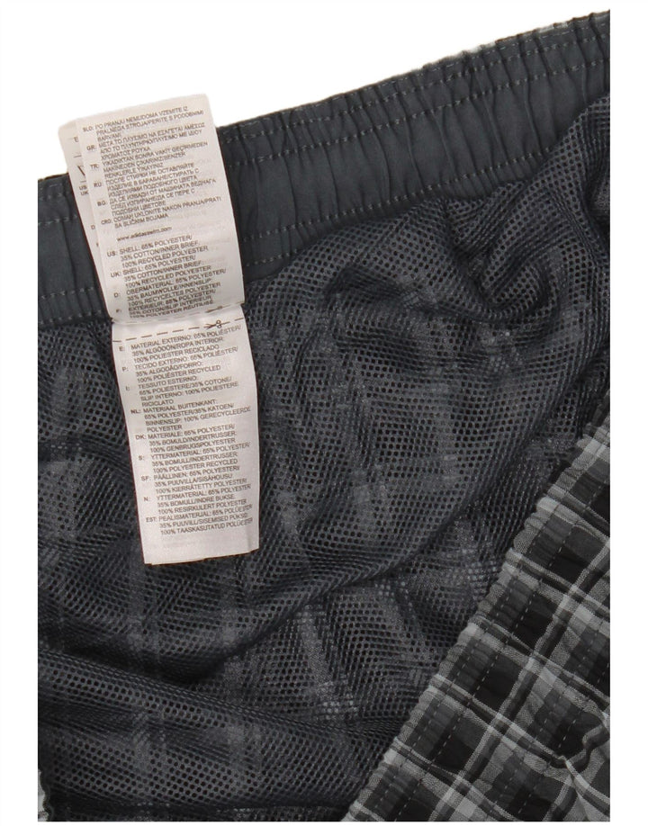 Adidas Short de Bain Homme XL Bleu Marine à Carreaux Polyester
