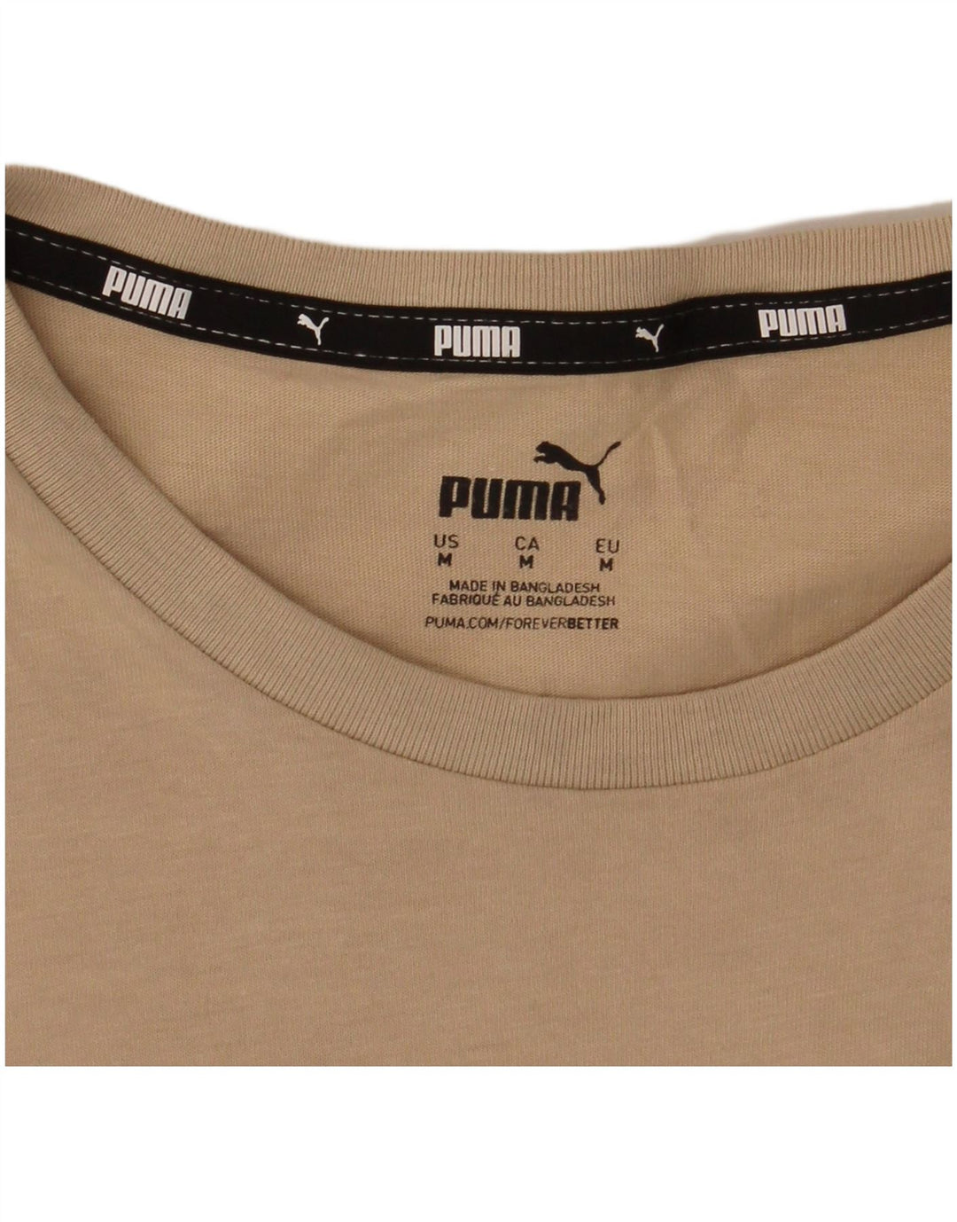 Puma T-shirt graphique pour femme UK 14 Beige moyen