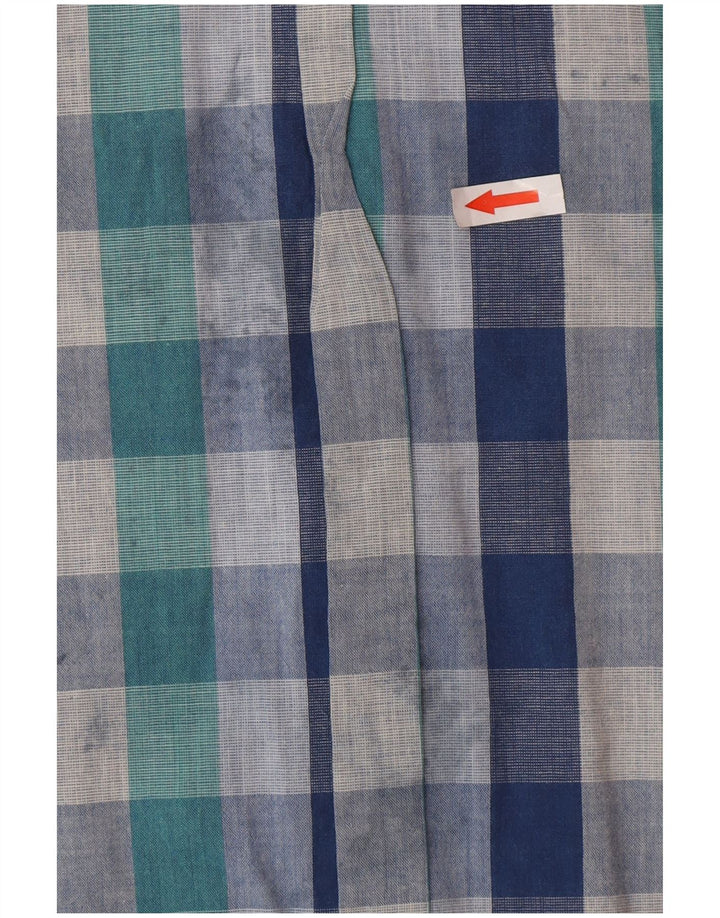 Ben Sherman Chemise à manches courtes pour homme en coton à carreaux bleus