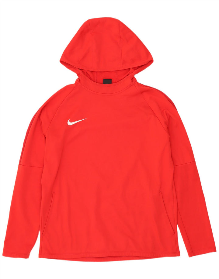 NIKE Pull à capuche graphique Dri Fit pour hommes, grand rouge, en polyester