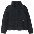 Superdry Veste rembourrée pour femme UK 10 Small Bleu marine Polyester