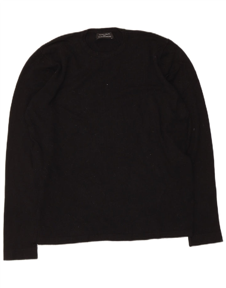 Zara Homme Top Manches Longues Petit Noir Viscose