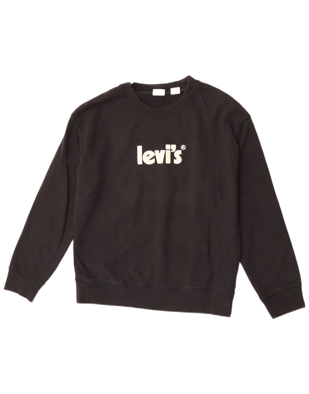 Levi's Graphic Sweatshirt Jumper Small Homme Noir Coton