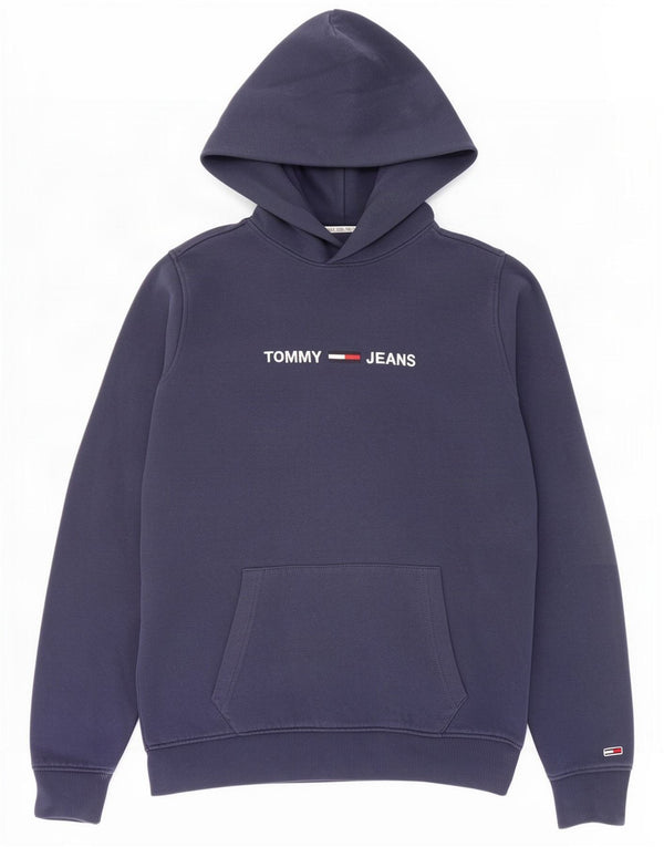 Tommy Hilfiger Pull à capuche graphique pour femme en coton bleu marine moyen