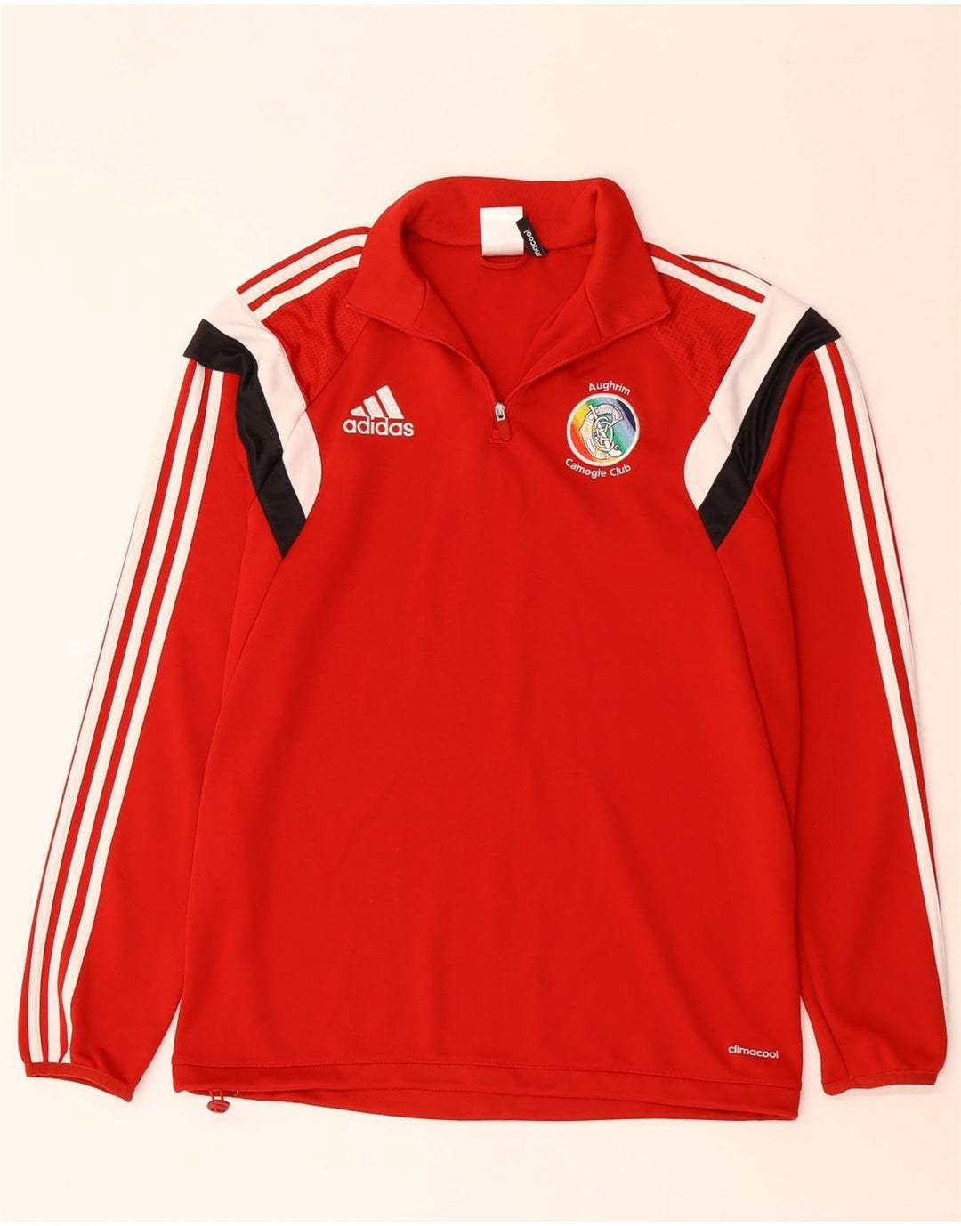 Adidas Haut de Survêtement Climacool Pullover Homme Rouge Moyen Colorblock