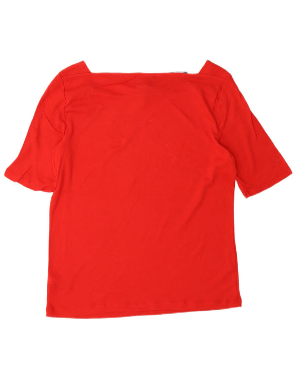 Chaps Womens Classics Blouse Top UK 16 Large Rouge Coton