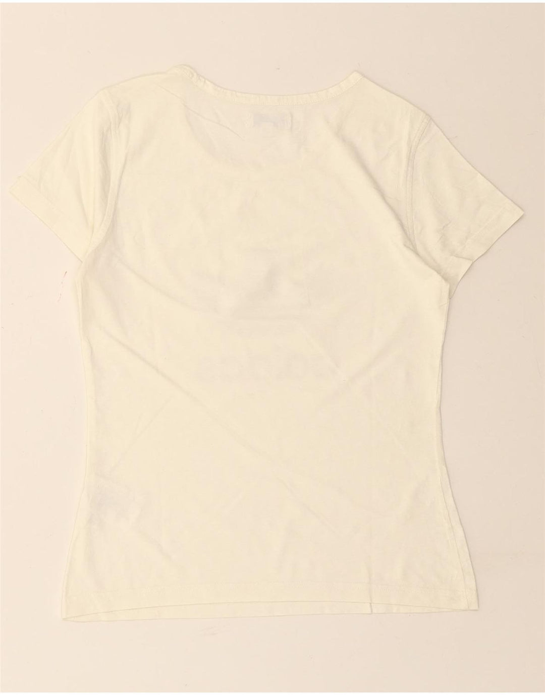ADIDAS T-shirt graphique pour femme IT 42 en coton blanc moyen