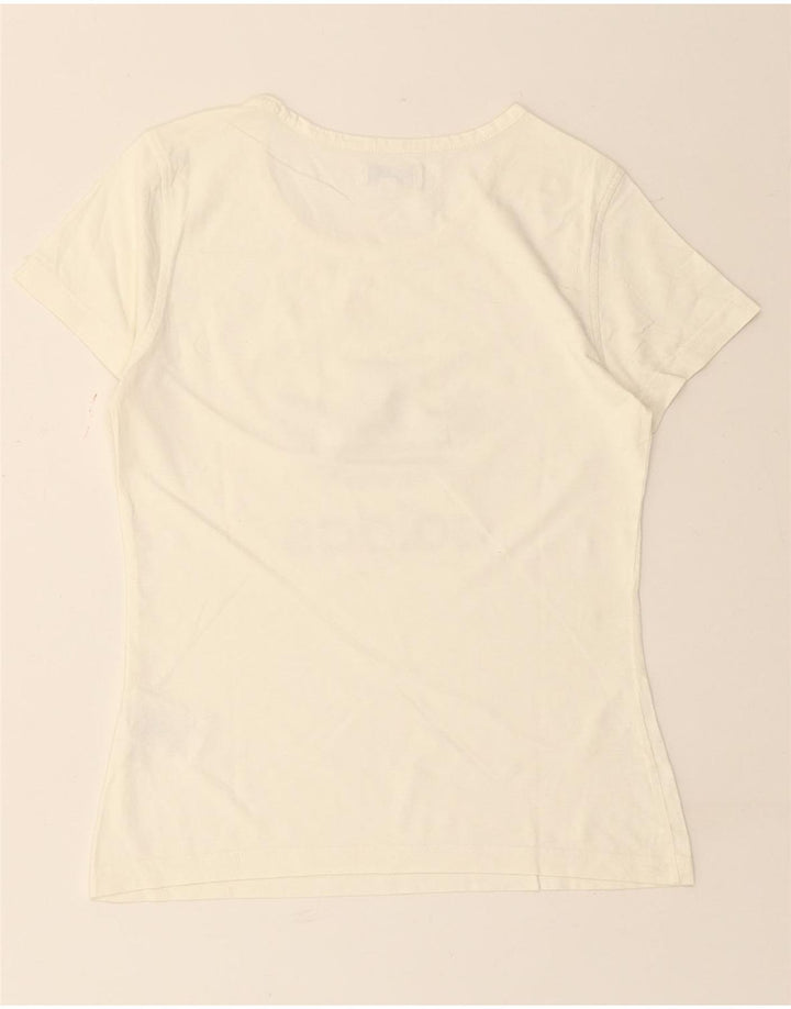 ADIDAS T-shirt graphique pour femme IT 42 en coton blanc moyen