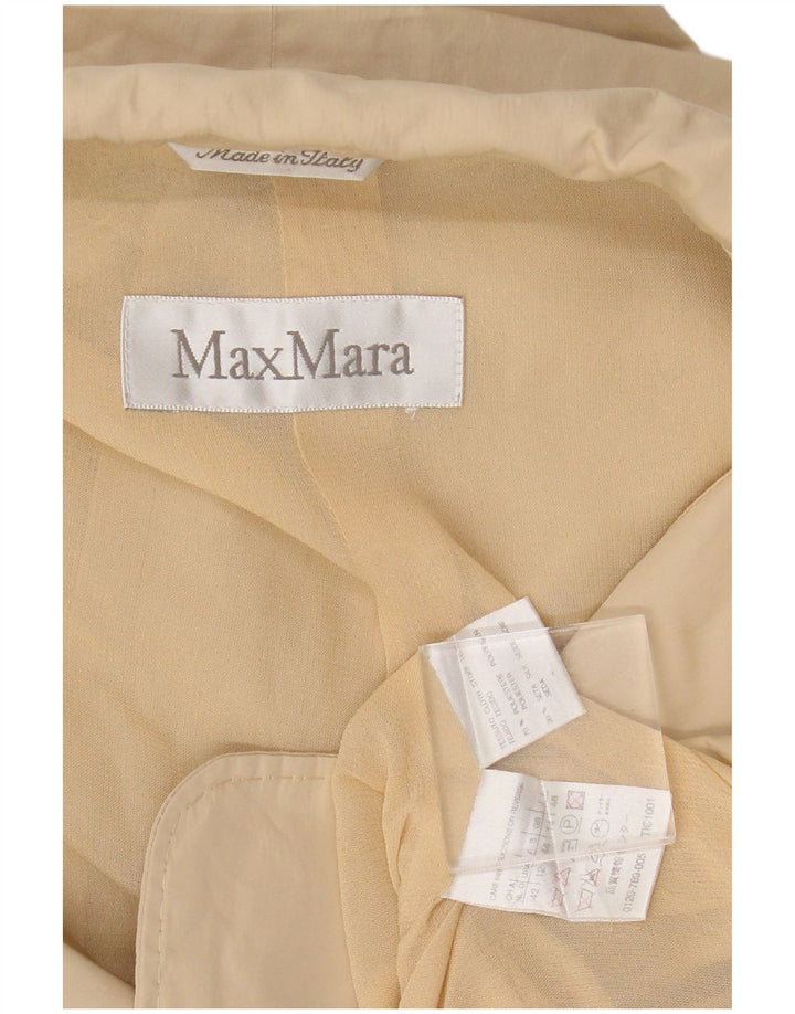 Max Mara Veste blazer à 2 boutons pour femme UK 14 Large Beige Polyester