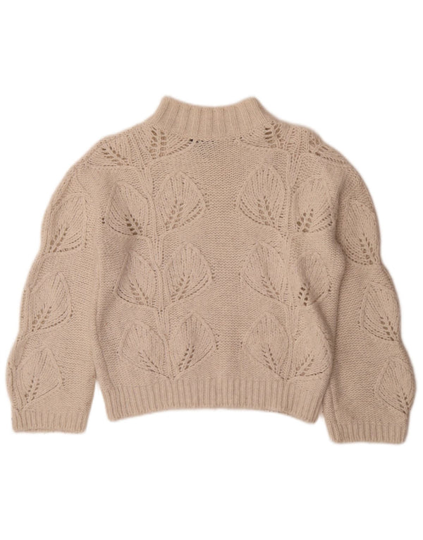 Massimo Dutti Pull à col roulé pour femme UK 4 XS Blanc cassé