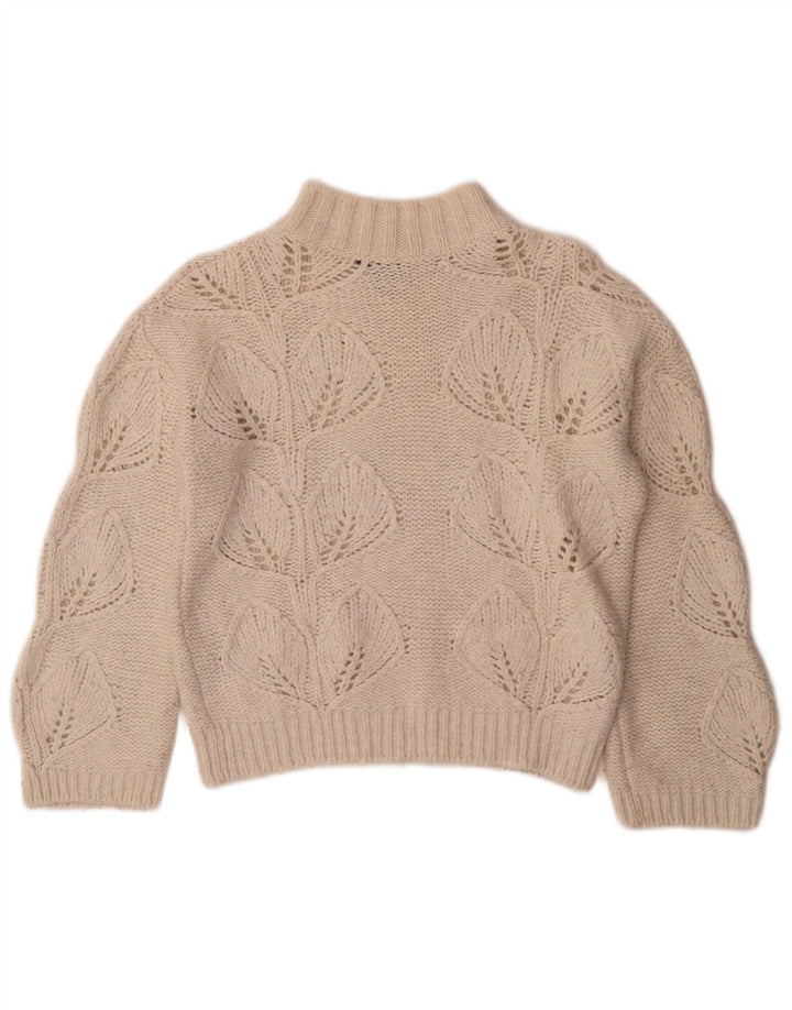 Massimo Dutti Pull à col roulé pour femme UK 4 XS Blanc cassé