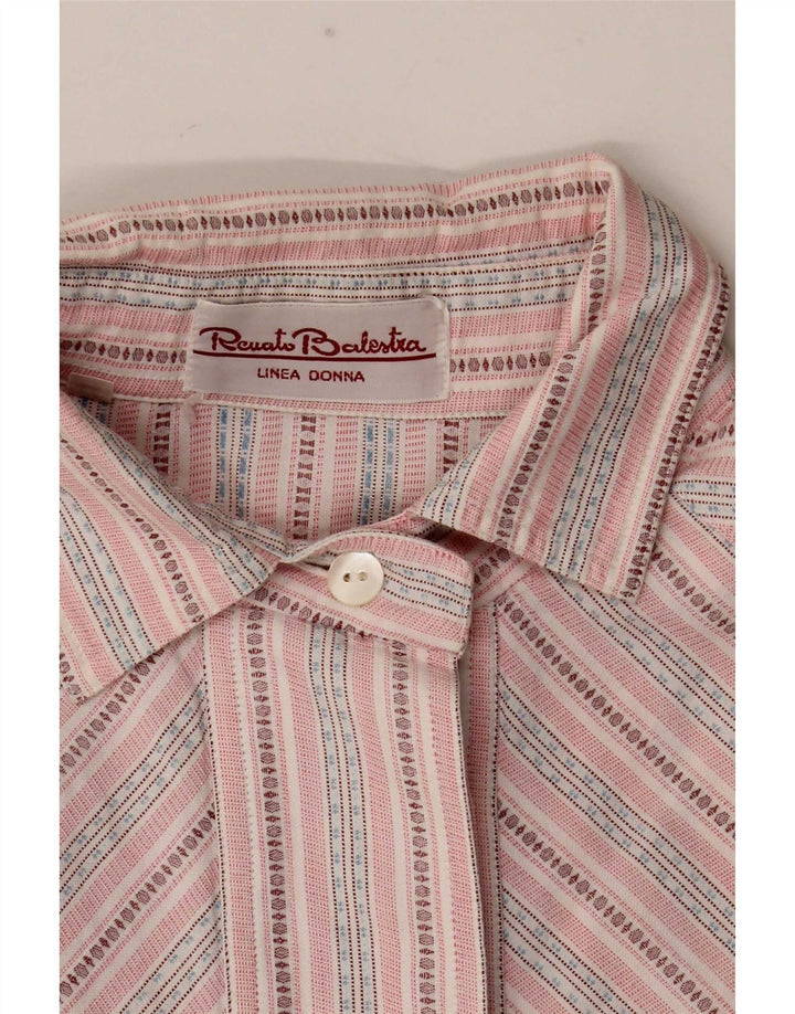 Renato Balestra Chemise Femme IT 44 Rose Moyen Rayé