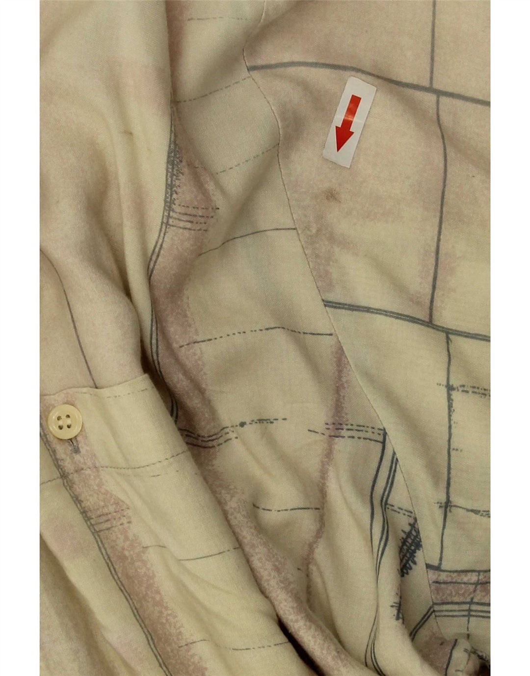 Chemise à manches courtes homme vintage XL Beige