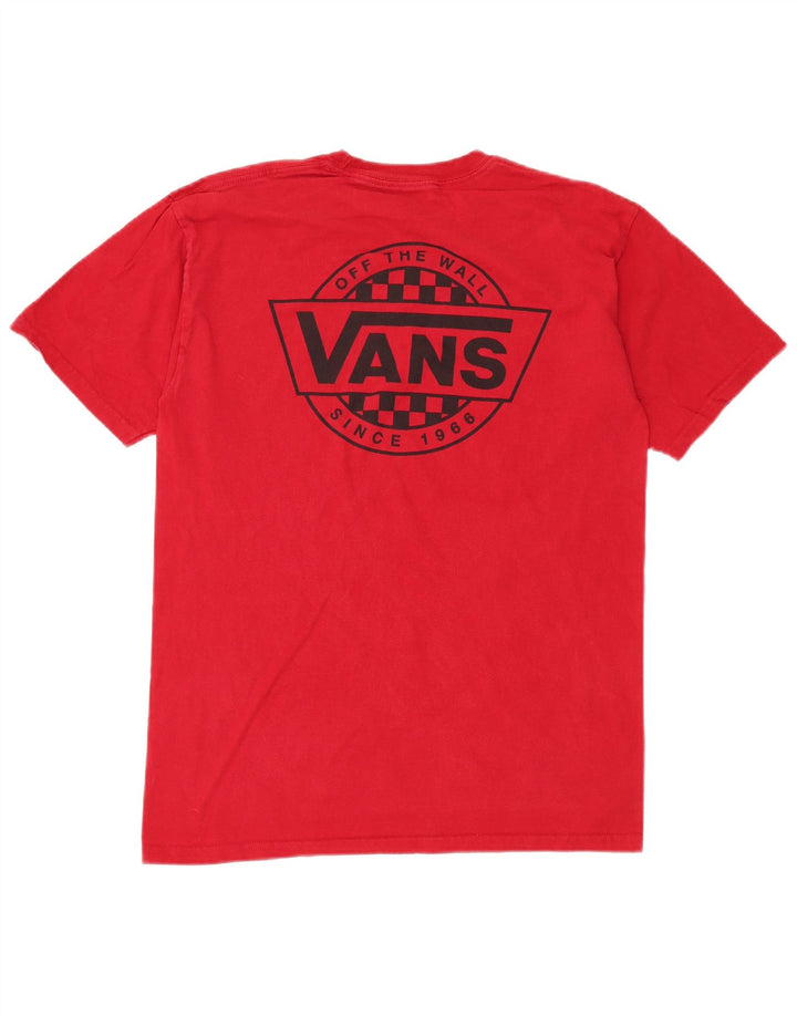 VANS T-Shirt Graphique Homme Rouge Moyen Coton