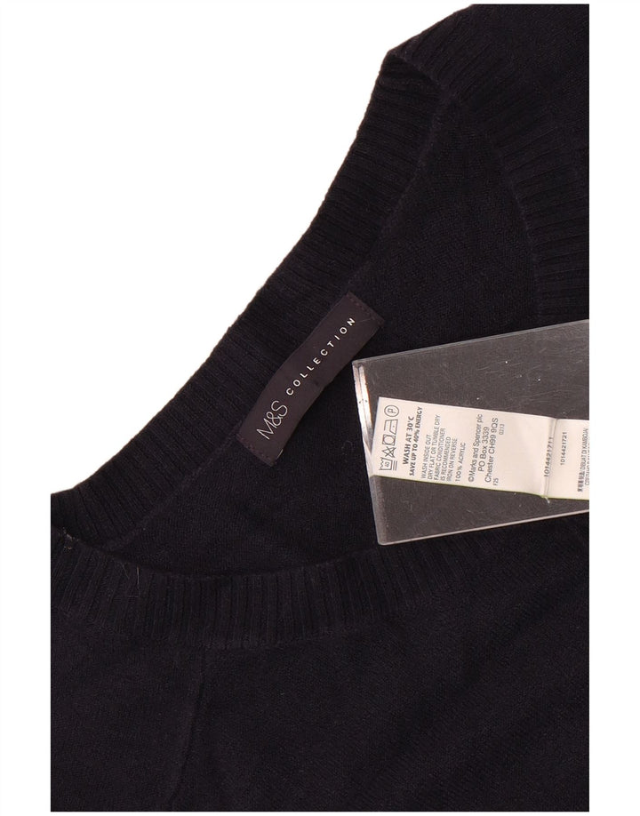 Marks & Spencer Pull col bateau pour femme UK 12 Bleu marine moyen