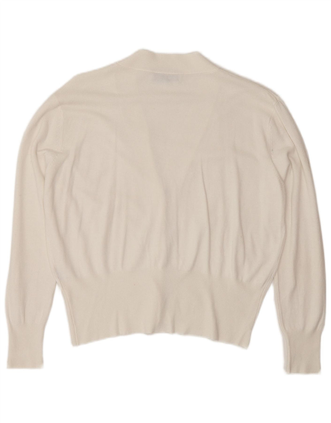Zara Womens Cardigan Pull UK 14 Moyen Blanc