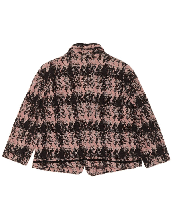 Domina Veste blazer à 5 boutons pour femme Motif abstrait IT 52 2XL Laine rose