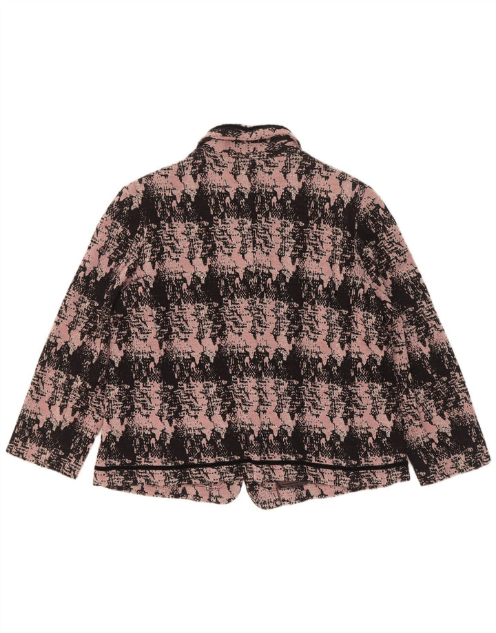 Domina Veste blazer à 5 boutons pour femme Motif abstrait IT 52 2XL Laine rose