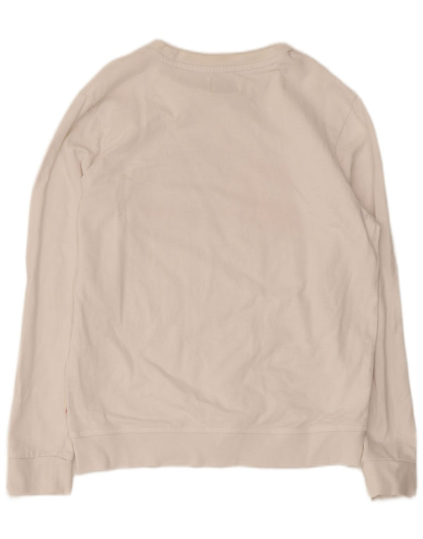 Americanino Sweat-shirt graphique pour femme UK 12 en coton blanc moyen