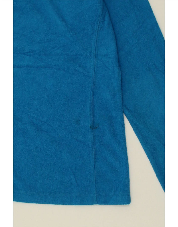 COLUMBIA Womens Zip Neck Fleece Jumper UK 10 Small Blue Polyester Vintage Columbia and Second-Hand Columbia from Messina Hembry 